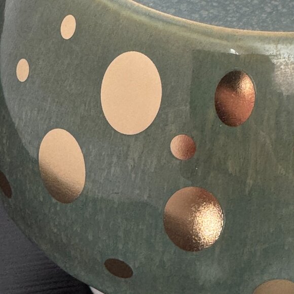 Bath & Body Works Stoneware Green & Gold Mushroom Single Wick Candle Holder - Picture 4 of 9